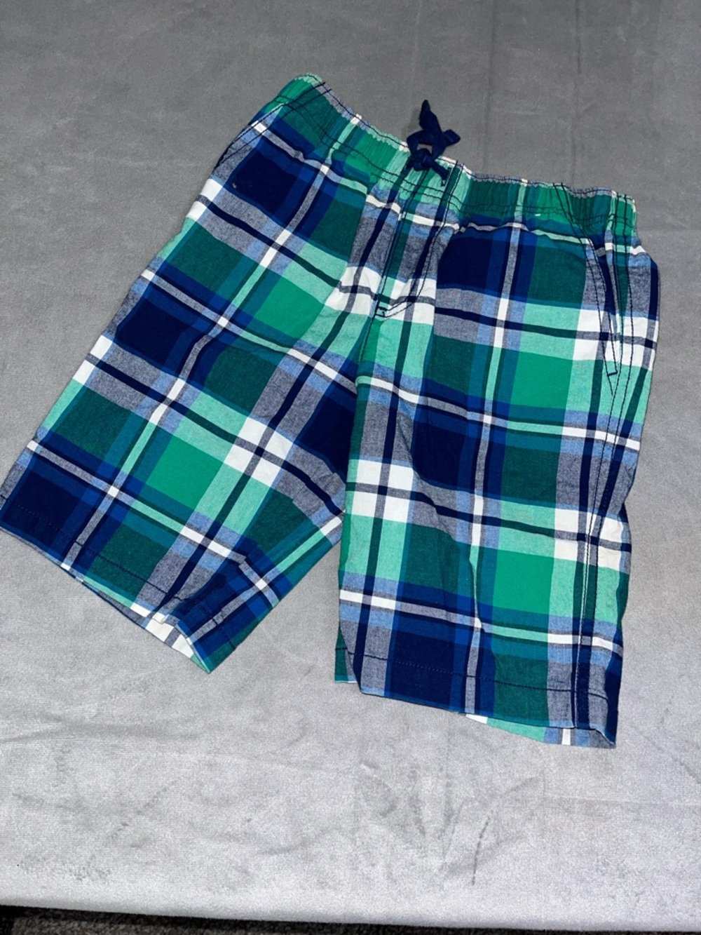Gymboree Boys Green & Blue Plaid shorts size 7
